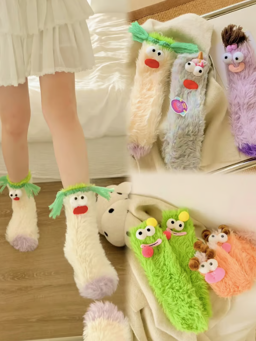 Cozy Fluffy Monster Socks