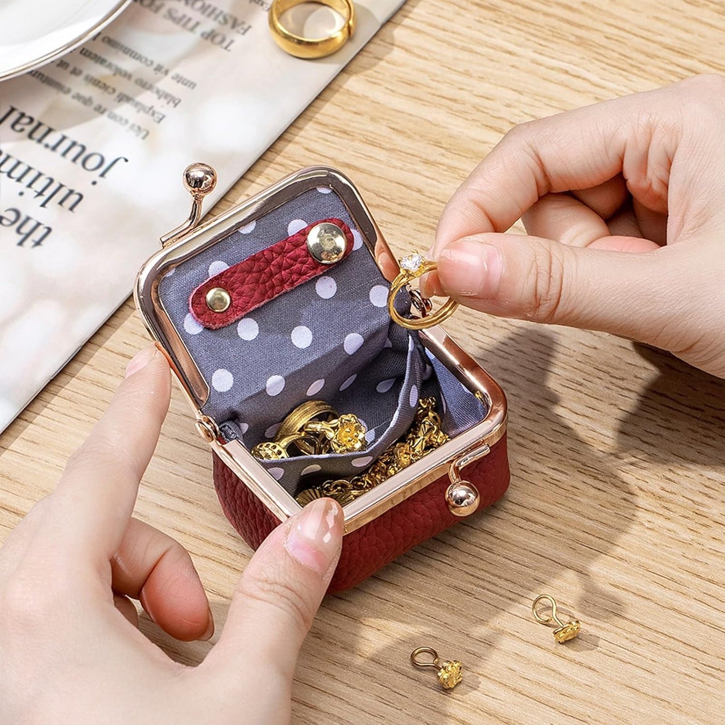 Genuine Leather Mini Jewelry Box