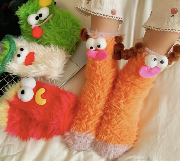 Cozy Fluffy Monster Socks