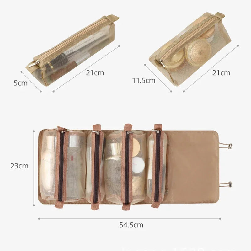 Detachable Cosmetic Bag 4-in-1