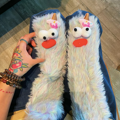 Cozy Fluffy Monster Socks